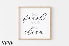 So Fresh And So Clean SVG | Bathroom Sign SVG Product Image 1
