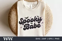 Spooky Babe SVG | Retro Halloween Shirt SVG Product Image 2