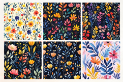 Spring Wildflowers Vol. 2 Seamless Digital Paper, 18 PNG Product Image 3