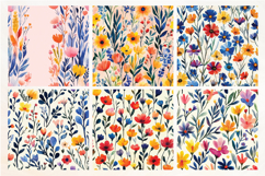 Spring Wildflowers Vol. 2 Seamless Digital Paper, 18 PNG Product Image 4