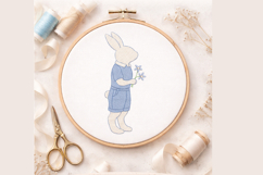 Chinoiserie Male Bunny with flowers Product Image 1