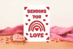 Sending You Love | SVG template | Paper cutting | Cricut Product Image 2