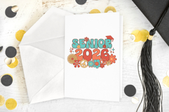 Class of 2026 SVG, Retro floral senior svg, graduation svg Product Image 2