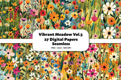 Vibrant Meadow Seamless Digital Paper Vol.3, 27 PNG Product Image 1