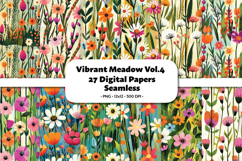 Vibrant Meadow Seamless Digital Paper Vol.4, 27 PNG Product Image 1
