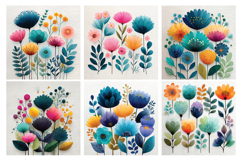 Vibrant Wildflowers Vol. 2 Digital Paper Pack, 20 PNG &amp; JPEG Product Image 2