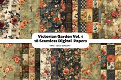 Victorian Garden Vol.1 Seamless Digital Paper,18 PNG Product Image 1