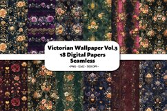 Victorian Wallpaper Vol.3 Seamless Digital Paper, 18 PNG Product Image 1