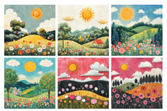Whimsical Landscape Vol.2 Digital Paper, 20 PNG &amp; JPEG Product Image 4