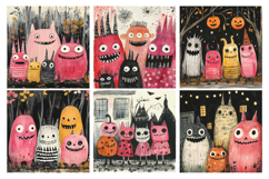 Whimsical Monsters Digital Paper Pack, 20 PNG &amp; JPEG Product Image 2
