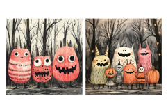 Whimsical Monsters Digital Paper Pack, 20 PNG &amp; JPEG Product Image 5
