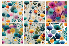Vibrant Wildflowers Seamless Digital Paper, 27 PNG Product Image 2