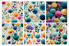 Vibrant Wildflowers Seamless Digital Paper, 27 PNG Product Image 4