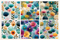 Vibrant Wildflowers Seamless Digital Paper, 27 PNG Product Image 5