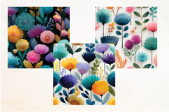 Vibrant Wildflowers Seamless Digital Paper, 27 PNG Product Image 6