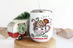 Warm wishes and marshmallow kisses - PNG sublimation design Product Image 3