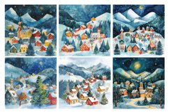 Winter Village Digital Paper Pack Vol.2 , 20 PNG and JPEG Product Image 3