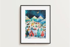 Winter Village Digital Paper Pack Vol.2 , 20 PNG and JPEG Product Image 7