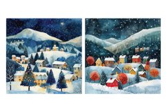 Winter Village Digital Paper Pack Vol.3 , 20 PNG and JPEG Product Image 6