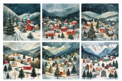 Winter Village Digital Paper Pack Vol.3 , 20 PNG and JPEG Product Image 5