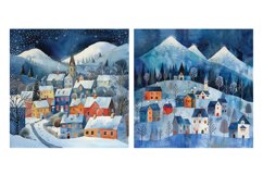 Winter Village Digital Paper Pack Vol.4 , 20 PNG and JPEG Product Image 6