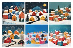 Winter Village Digital Paper Pack Vol.5 , 20 PNG and JPEG Product Image 3