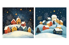 Winter Village Digital Paper Pack Vol.5 , 20 PNG and JPEG Product Image 5