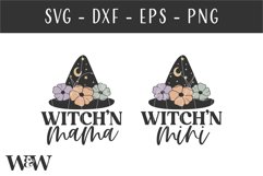 Witch'n Mama Witch'n Mini SVG | Halloween Mommy Me SVG Product Image 2