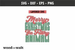Merry Christmas Ya Filthy Animal SVG | Pink Christmas SVG Product Image 4