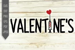 Valentine's Syringe Svg. Funny Covid Vaccine dxf Vaccination Product Image 2