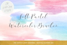 Soft Watercolor Brush Smear Clipart Product Image 1