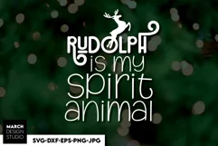 Merry Christmas Svg, Rudolph svg, Spirit Christmas Gift svg Product Image 1