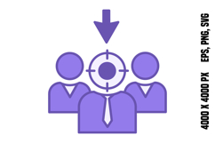Colored Target Audience Icon Product Image 1