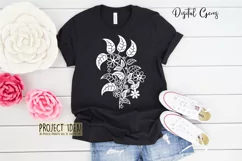 Floral flower paper cut design. SVG / DXF / EPS / PNG Product Image 3