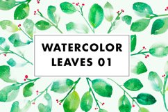 Watercolor Leaves Clip Art Product Image 1