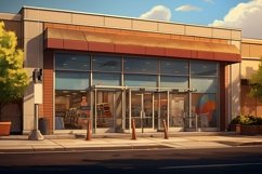 Commercial Aluminium Building Fascia Logo Signage Mockup Product Image 1