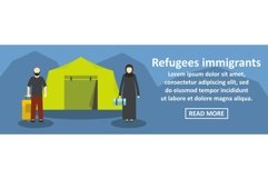 Refugees immigrants banner horizontal concept Product Image 1