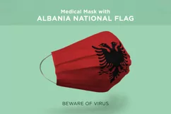 Mask with afghnistan albania algeria andorra Nation flag Product Image 5