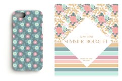 Summer bouquet Pattern collection, vector ai, eps and jpg Product Image 4