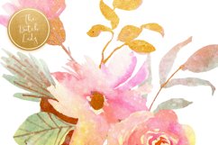 Vintage Bouquet &amp; Label Clipart Set Product Image 3