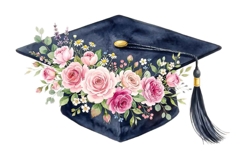 Watercolor Graduation Clipart Collection Bundle Product Image 25