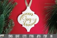 Christmas SVG Cut File - Joy SVG File - Christmas Ornament Product Image 1
