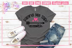 Raising My Tribe Mom Life - SVG DXF PNG Cut File Product Image 2