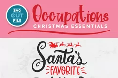 Teacher Christmas svg -Santa's favorite Teacher svg Product Image 3
