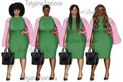 Sorority clipart, Sisterhood clipart, Curvy girl clipart Product Image 5