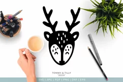 Scandinavian Style Deer - Cute Nursery Kids SVG Cut File Product Image 2