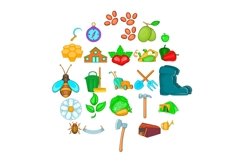 Kin icons set, cartoon style Product Image 1
