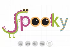 Cute Monster Svg, Spooky Svg, Halloween Layered Svg Product Image 1