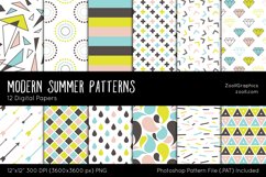 Modern Summer Digital Papers Product Image 1