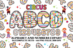 Circus Alphabet clipart, circus letters doodle Product Image 1